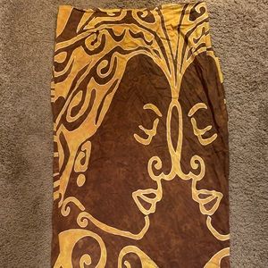 Wahine Toa Midi Pencil Skirt